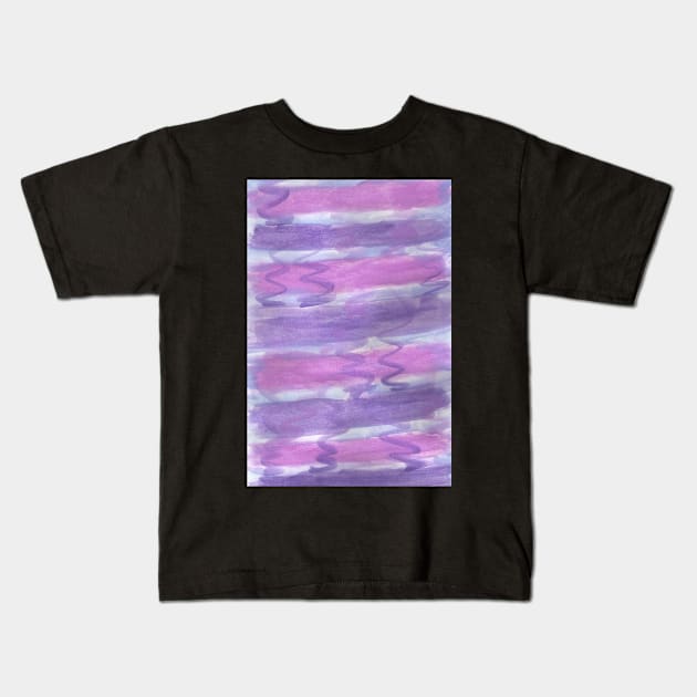 Purple Waves Kids T-Shirt by DanielleGensler